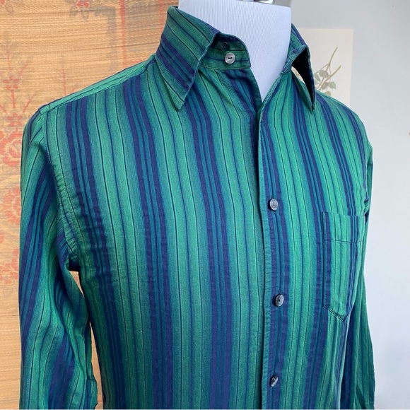 Dolce & Gabbana Striped Button Down Shirt Made In Italy - Picture 3 of 15